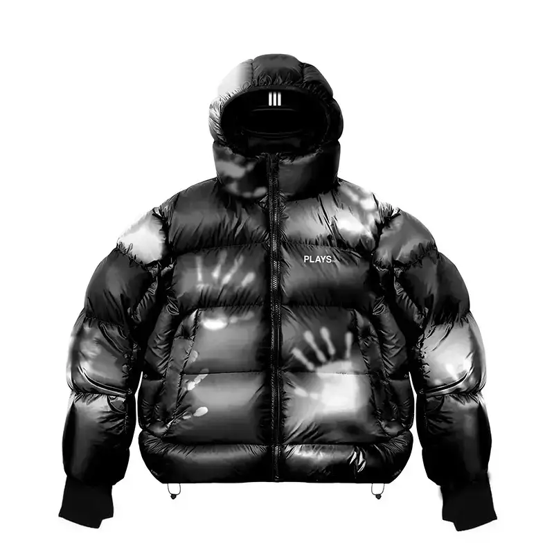 Cross-Border Autumn and Winter New Double-Cap Mask Cotton Jacket Street Style Russian Niche Style Design Warm Tops for Men and Women