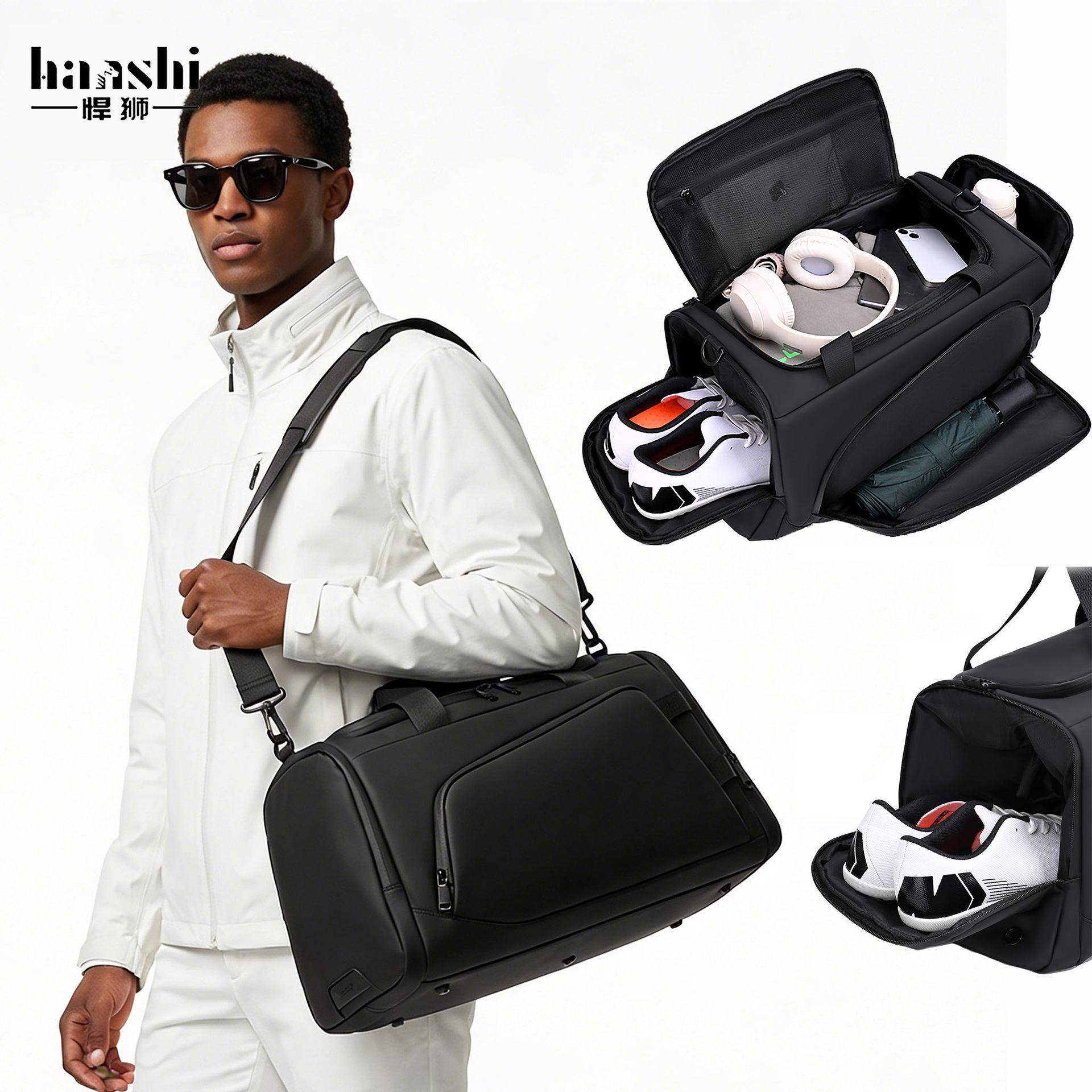 Cross-border Men's Travel Bag Casual Fashion Women's Crossbody Bag Large Capacity Gym Bag High-end Sense Lightweight Handbag Trendy