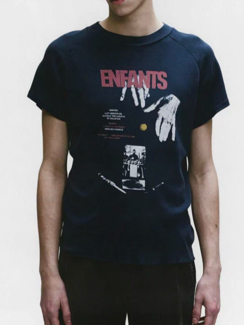 Enfants Riches Deprimes Erd Solstice Retro Washed Casual Short-Sleeved T-Shirt
