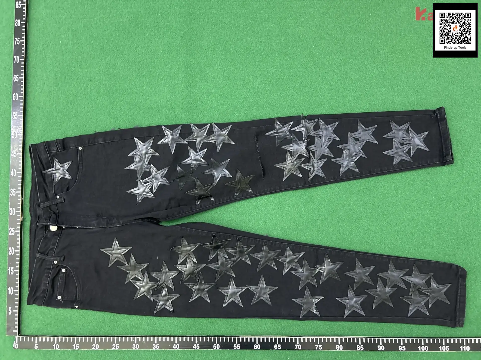 691 High Street Trendy Brand AMIRI Black Five-pointed Star Jeans Young Men's Personalized Stretch Slim-fit High Street Jeans