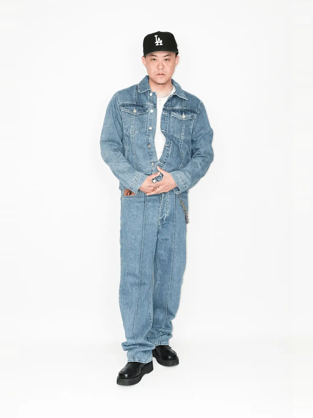 In-Stock Corteiz Denim Jacket Boxy Pants Jacket Cleanfit Set Vibe Hip-Hop American Style Drill