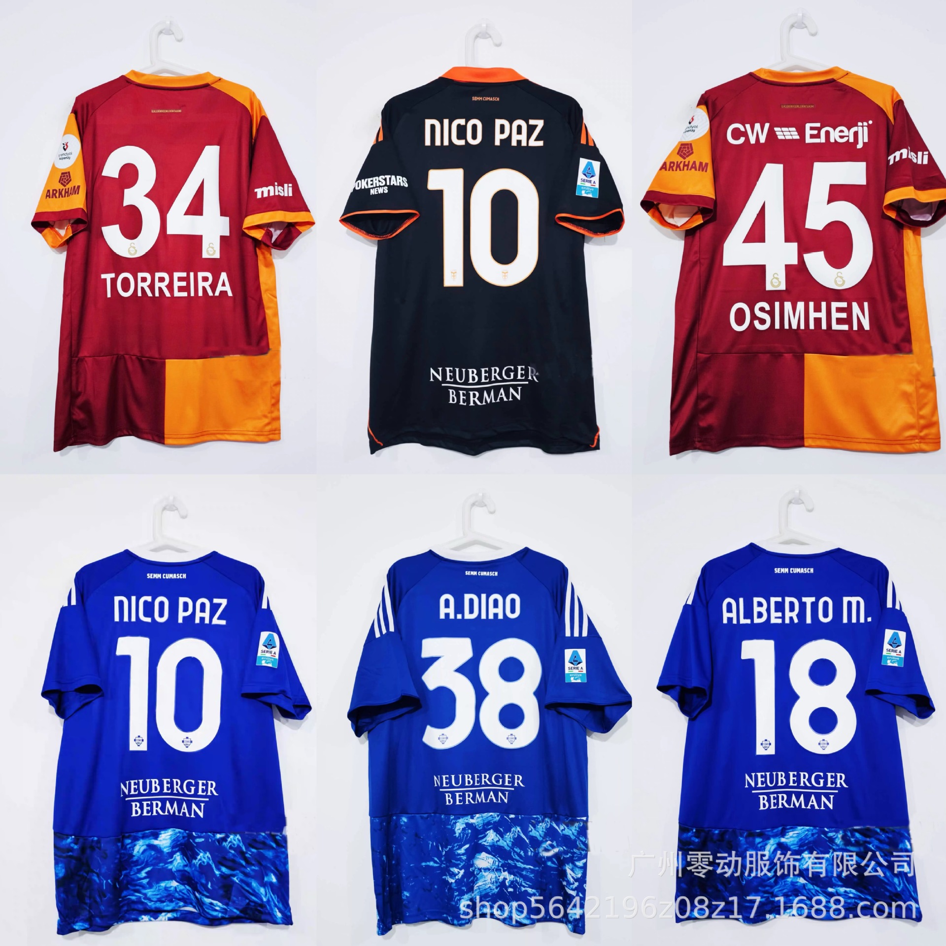 25-26 Turkish Super League Galatasaray Osimhen Como No. 10 Niko Pasnarat Football Jersey