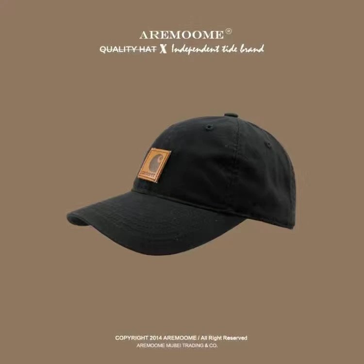 Summer sun hat, workwear style, washed and distressed, soft-crown baseball cap.