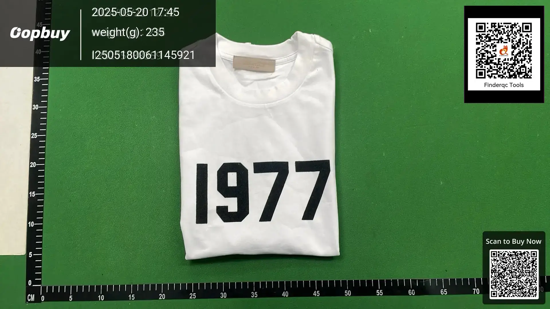 Cross-border FEAR OF GOD 1977 double line FOG flocking printed men and women couple casual loose short sleeve t-shirt
