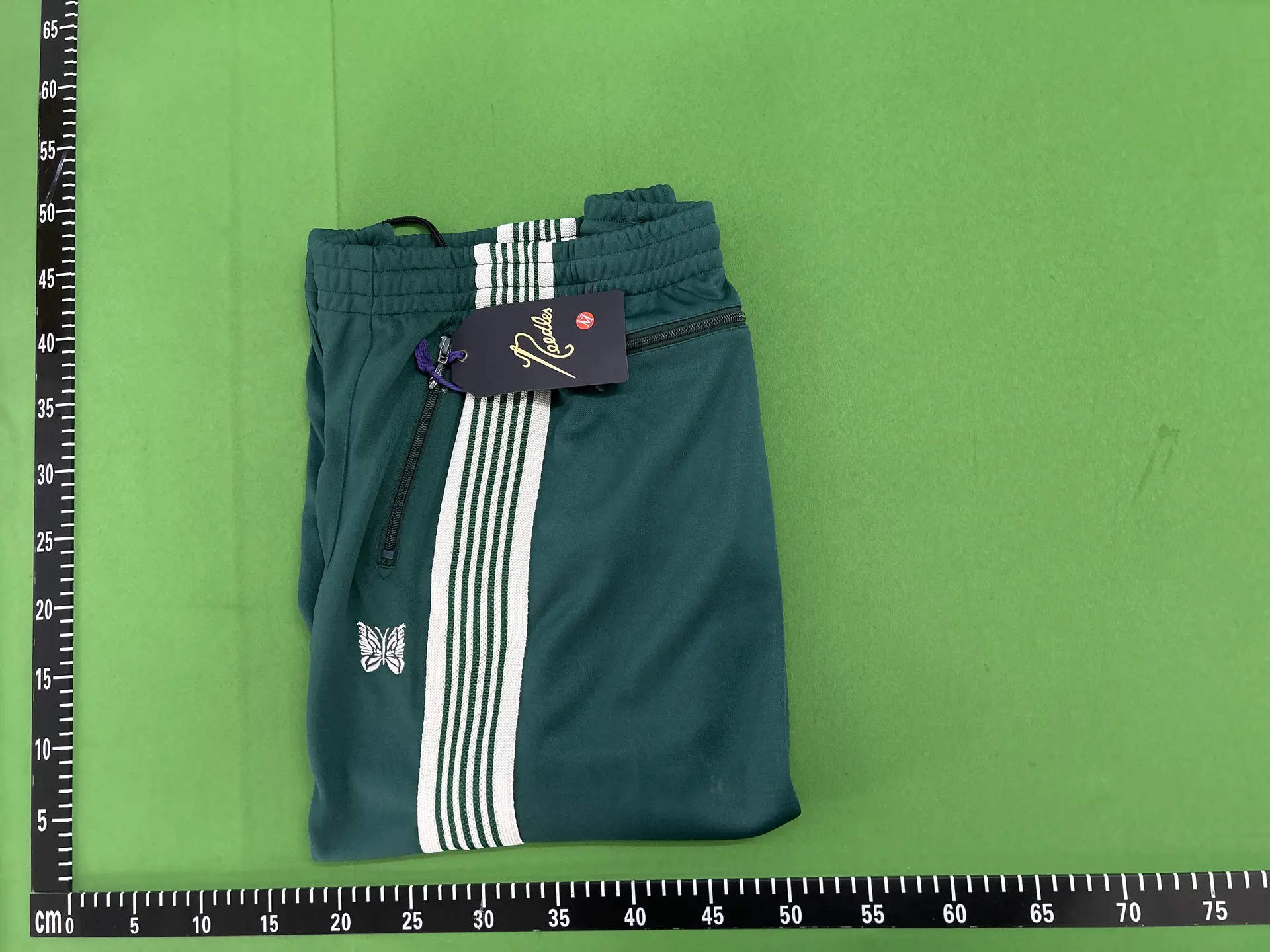 Needles Track Hd Shorts Butterfly Embroidery Cropped Pants Men's Trendy Casual Wide-Leg Shorts Cross-Border