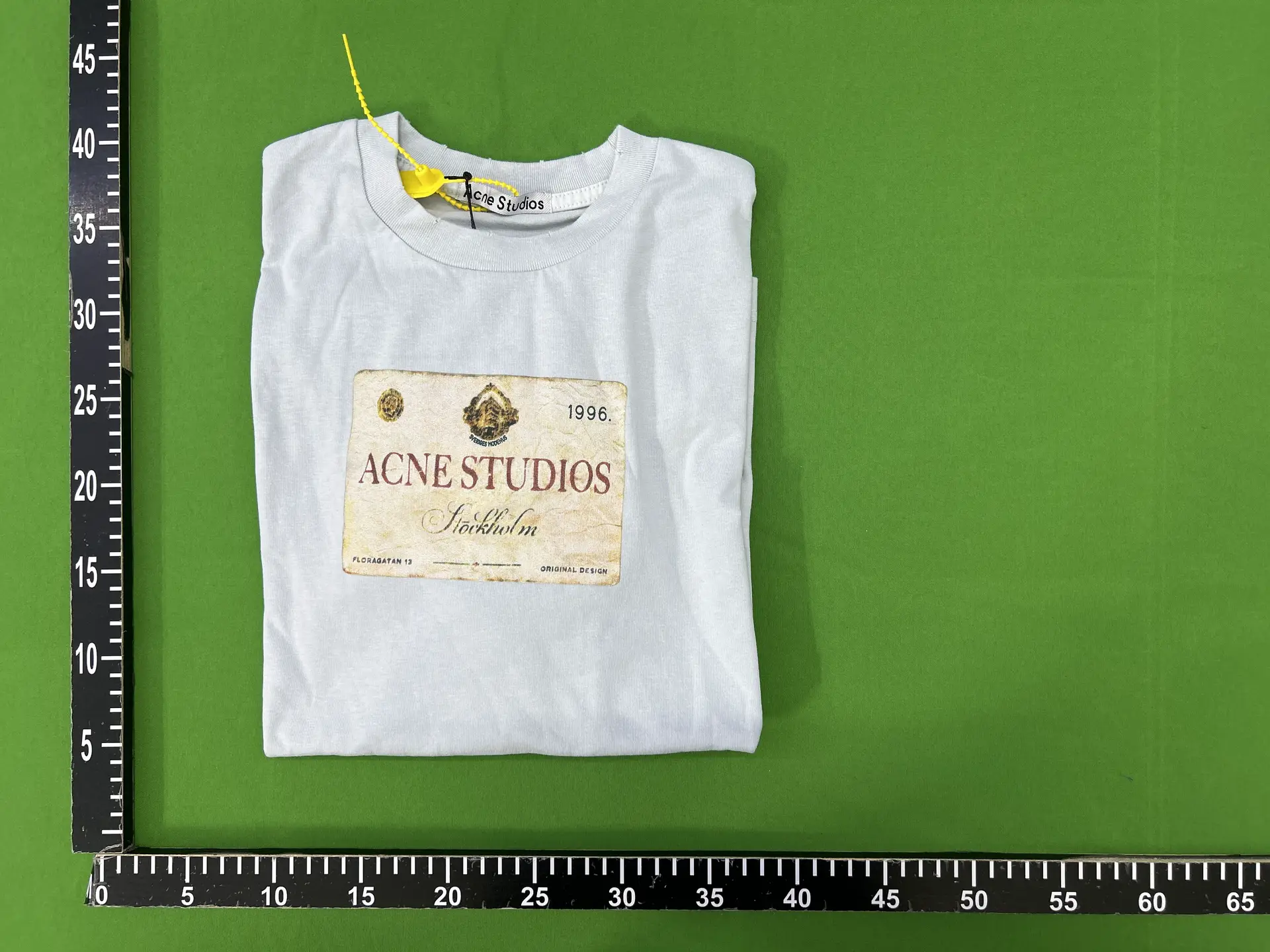 Pure Yuan AC OEM Fake Two 1996 Series Letter Printed Loose Casual Round Neck Long Sleeve T-shirt for Men and Women Trendy
