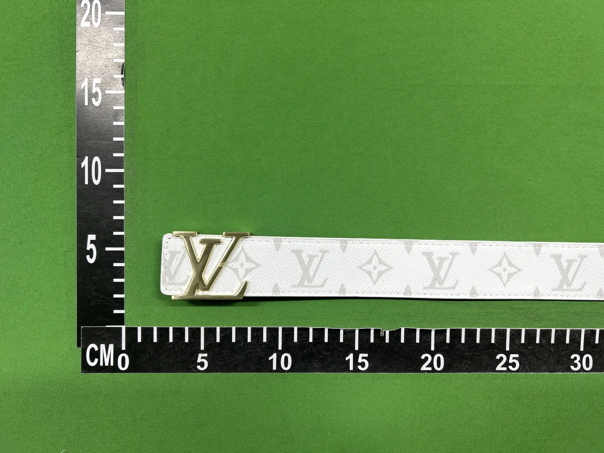 Louis Vuitton Monogram Belt White