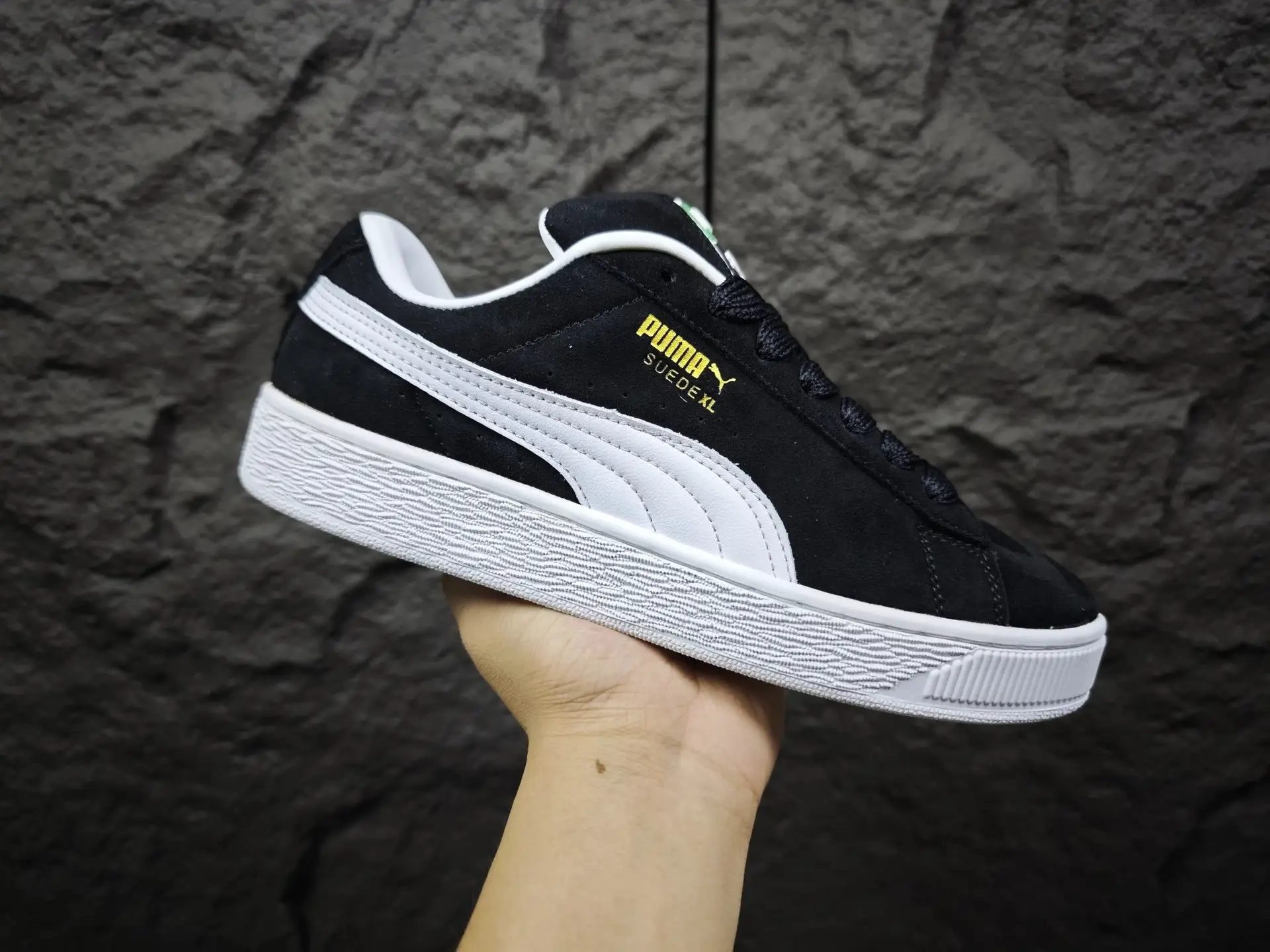 Quality factory/Original shoes/Heavy tumbled leather/High cleanliness PUMA Puma small bread shoes Suede XL help board shoes men and women's models black and white