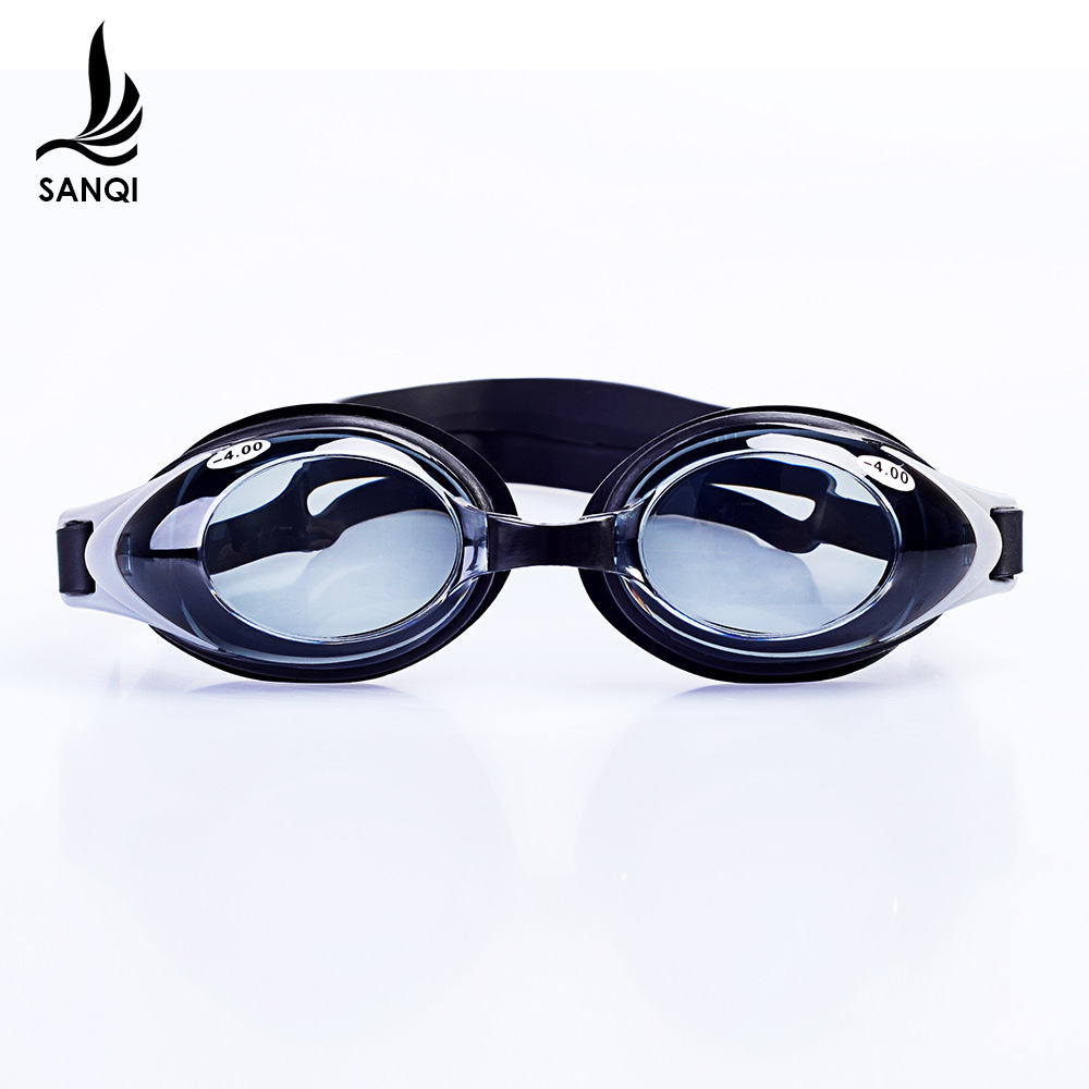 Sanqi Swimwear Accessories Myopia Swimming Goggles Waterproof and Anti-Fog with Prescription High-Definition Swimming Goggles Comfortable and Clear Lenses