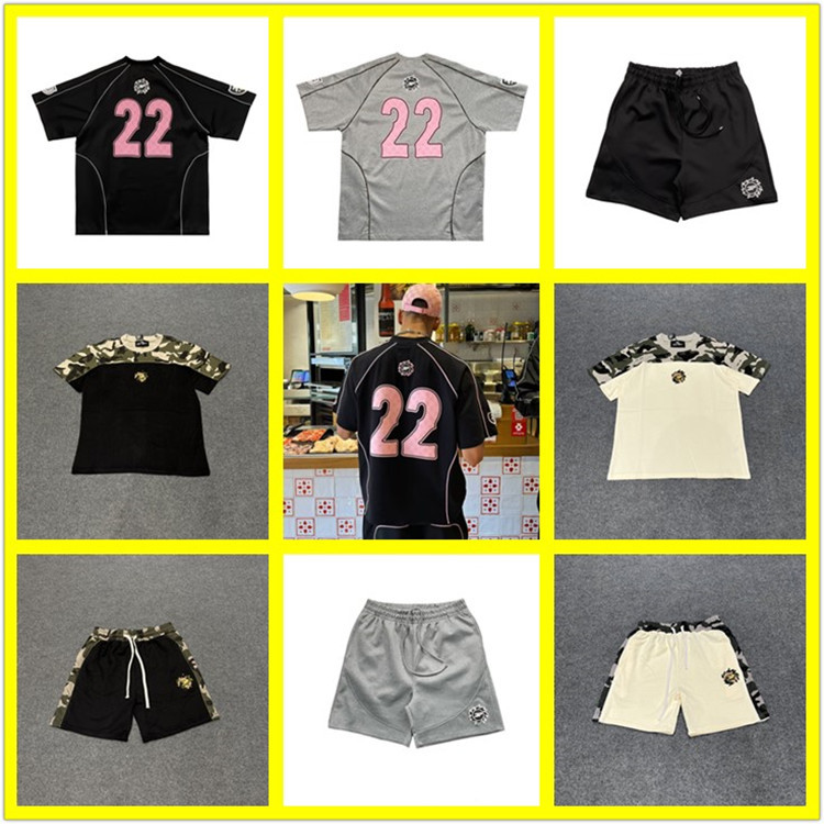 2025 New Cross-Border Supply Foam Star Letter Printing Street Hip-Hop Loose Men's and Women's Short-Sleeved T-Shirts