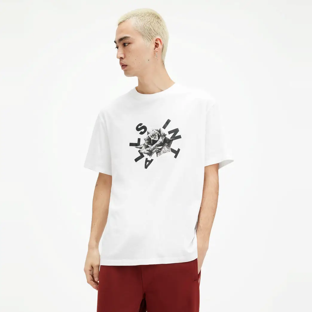ALL summer new men's printed short sleeved T-shirt pure cotton base shirt classic loose casual top