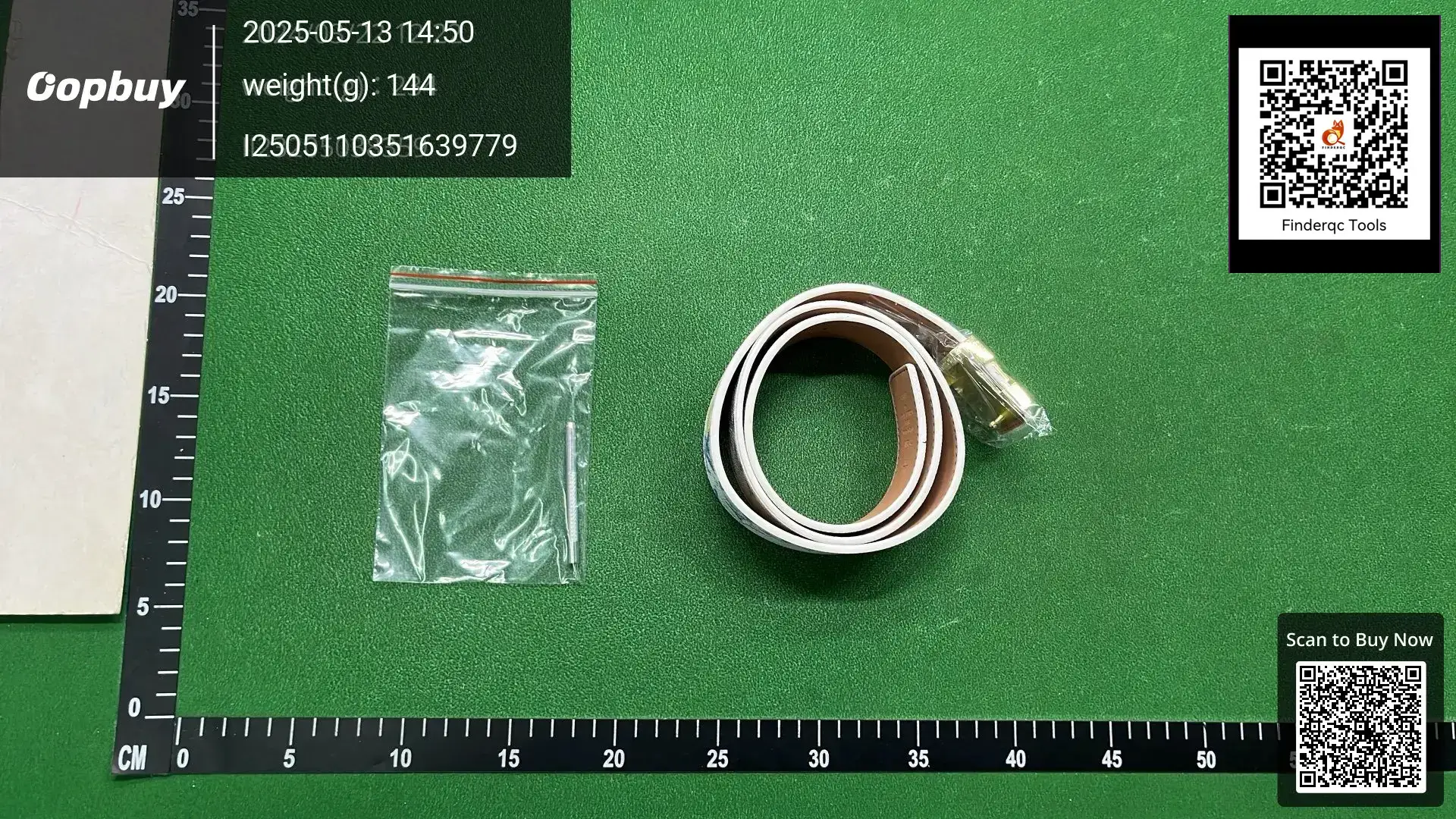White Leather Belt