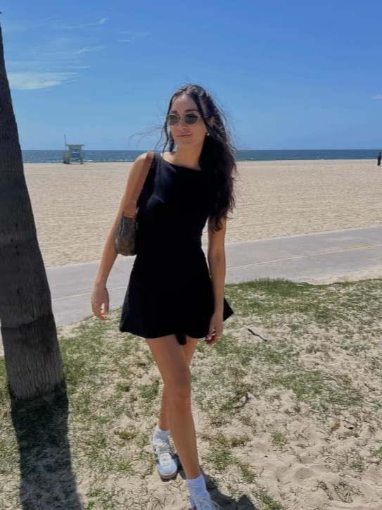 Slim-fit Slim-fit All-match Tennis Sports Style Elegant Cotton Black Waisted dress Skirt Women's Little Black Skirt 4412