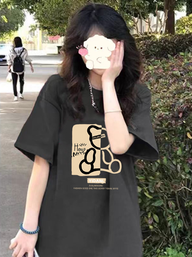 Cotton Short-sleeved T-shirt Women's Shoulder Half-sleeved T-shirt 2024 New Inner Top Design Sense plus size Clothes