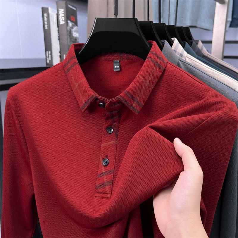 Wholesale Cross-Border Autumn New Long-Sleeved Polo Shirts with Prints