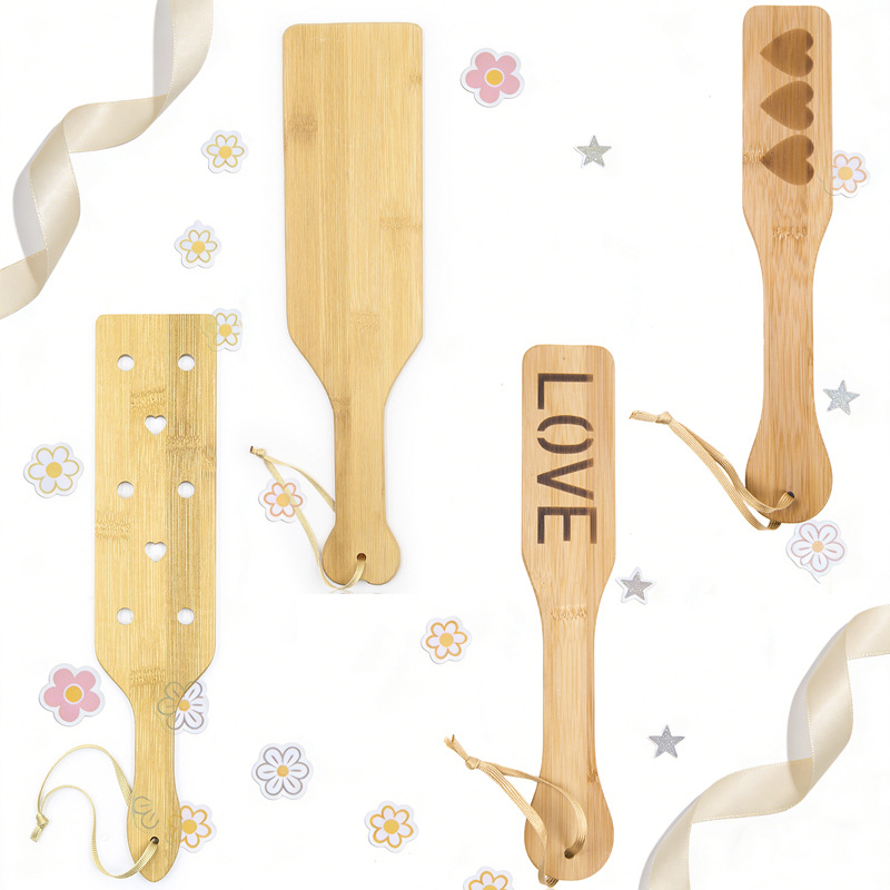 Factory Direct Sales Sp Heart-Shaped Imprint Bamboo Racket Enlarged and Thickeneded Racket Men and Women Appliances Adult Sex Toys