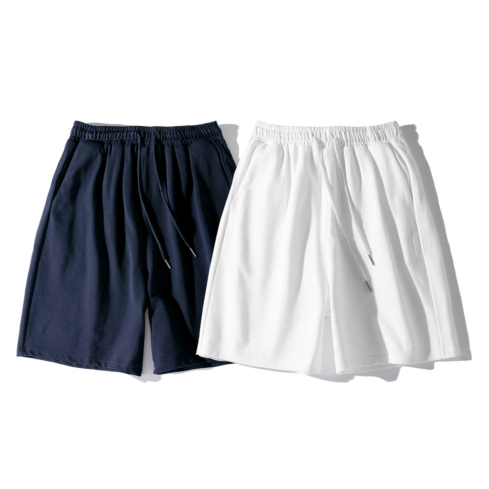 Casual Style Drawstring Sports Shorts Terry Cotton Sports Shorts Group Activity Student Class Clothes Collocation Shorts