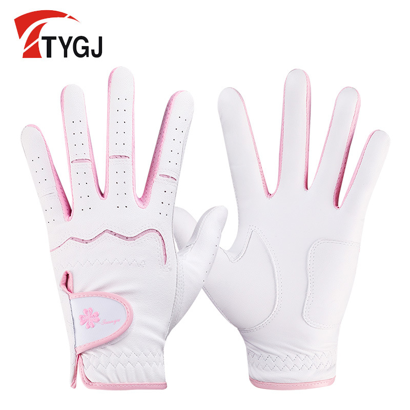 Factory Direct Sales Women's Golf Gloves Women's Hands Lambskin Soft Wear-resistant Breathable Sports Gloves