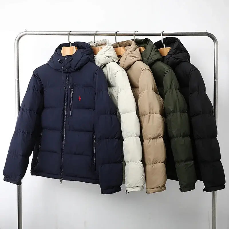 【WLG31】男士加厚款绅士风羽绒服2024冬季新款连帽90白鸭绒保暖黑色羽绒服