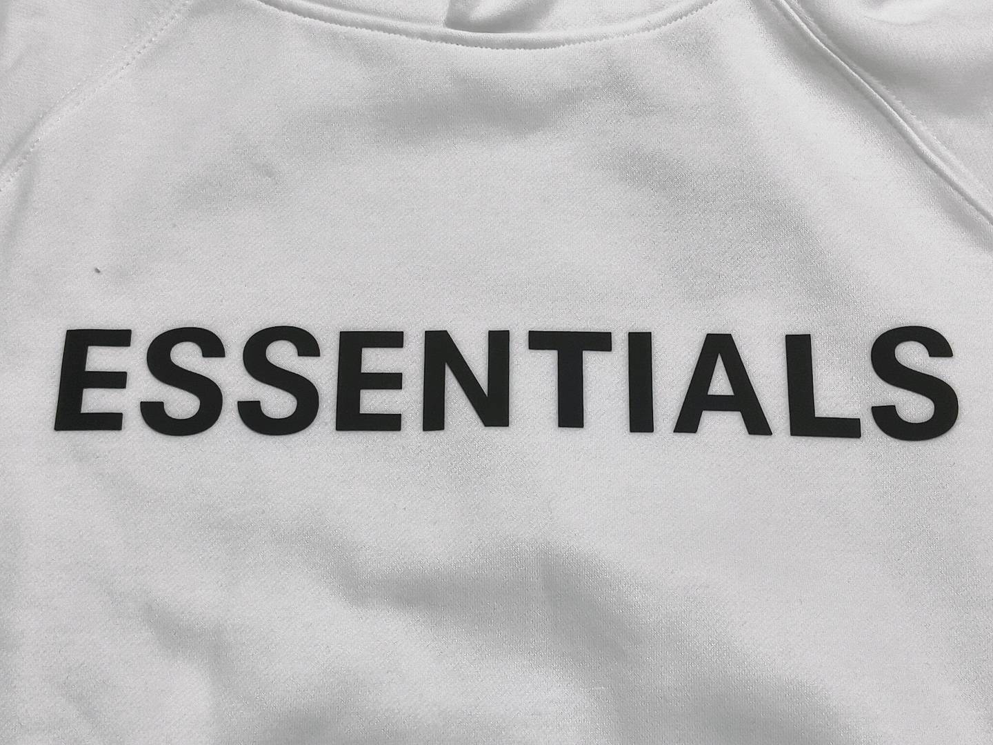 Factory Fear of God Essentials Line with Logo on the Chest, Rubber-Printed Hooded Fog Quality Sweatshirt — QC-foto 3