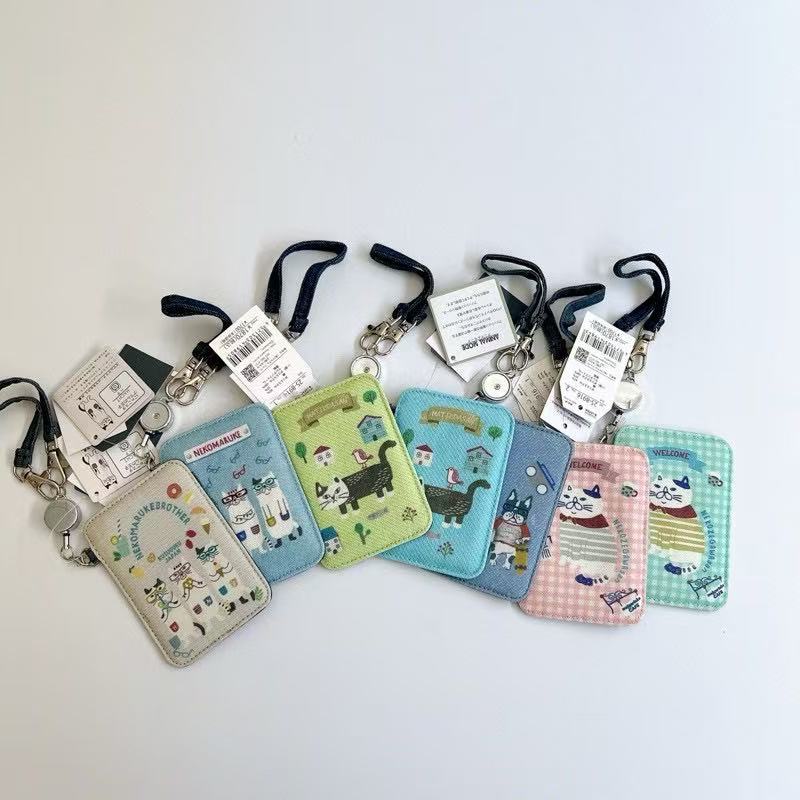 Japanese Kusuguru Genuine Digital Printed Cartoon Id Card Lanyard Card Holder Cartoon Bus Card 451