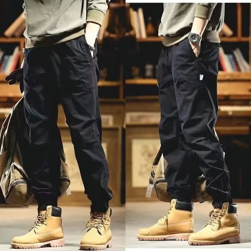 Spring and Autumn New American-style Functional Parachute Soldier Tooling Pants Men's Trendy Brand Straight Lumber Pants Leg-toe Casual Pants