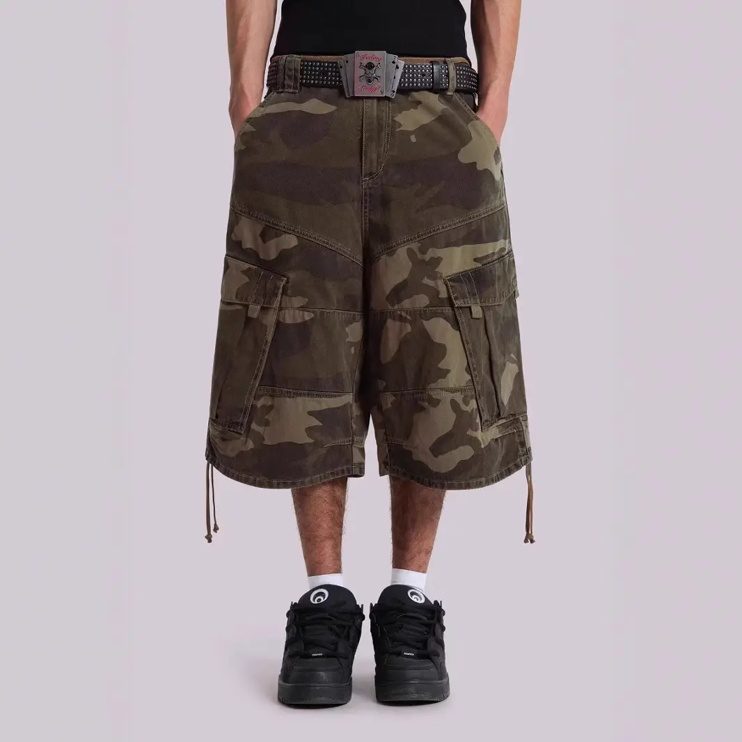 European and American Cross-Border Jaded London Hot-Selling Camouflage Multi-Pocket Cargo Pants Wear-Resistant Loose Unisex Shorts