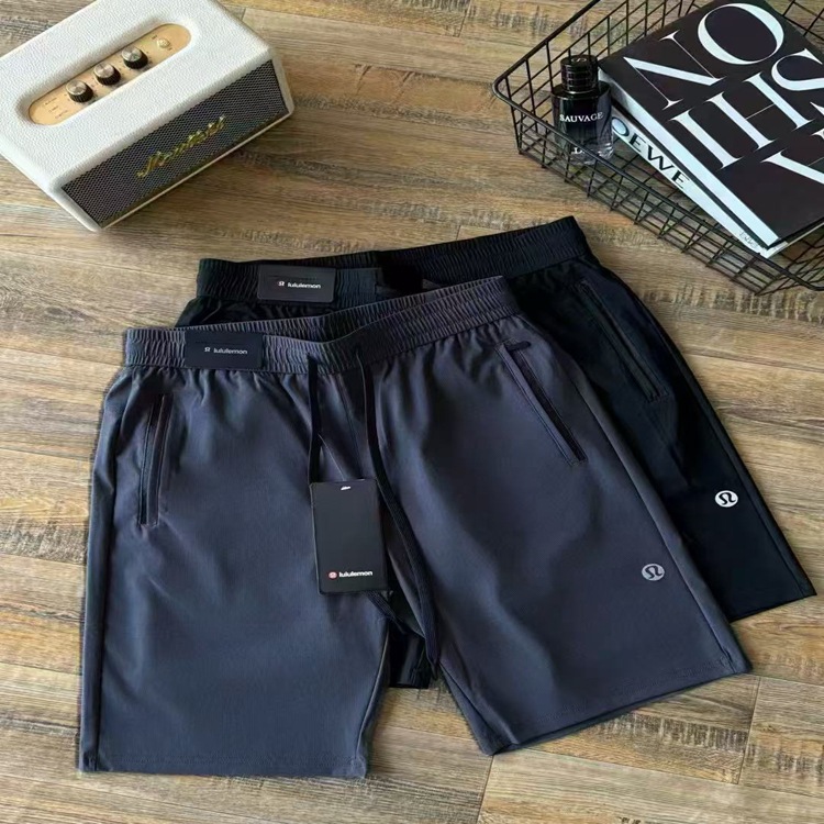 Lulu Lulu Summer Men's Ice Silk Plaid Moisture-Wicking Breathable Shorts Youth Quick-Drying Casual Work Clothing Shorts QC-foto från 1688 på Qualit.ly
