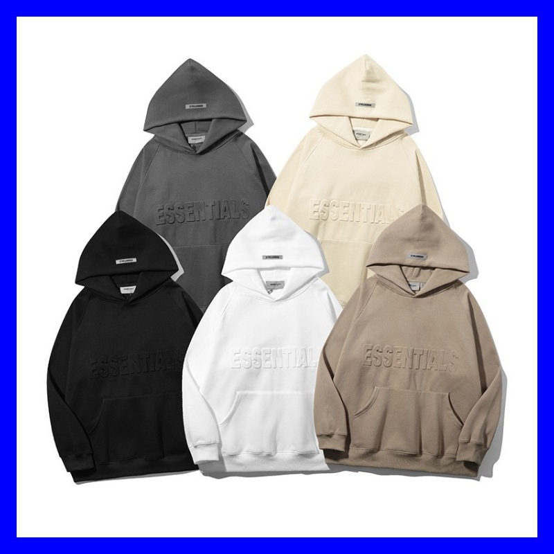 Fog Fear of God Multi-Thread Essentials Embossed Hooded Sweatshirt Men's Pullover High Street Fashion