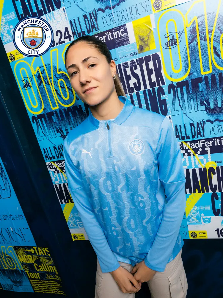Manchester City Pre-Match Series Jersey/Zipper Tops / jacket Outwear Puma Short Sleeve Tops Outwear