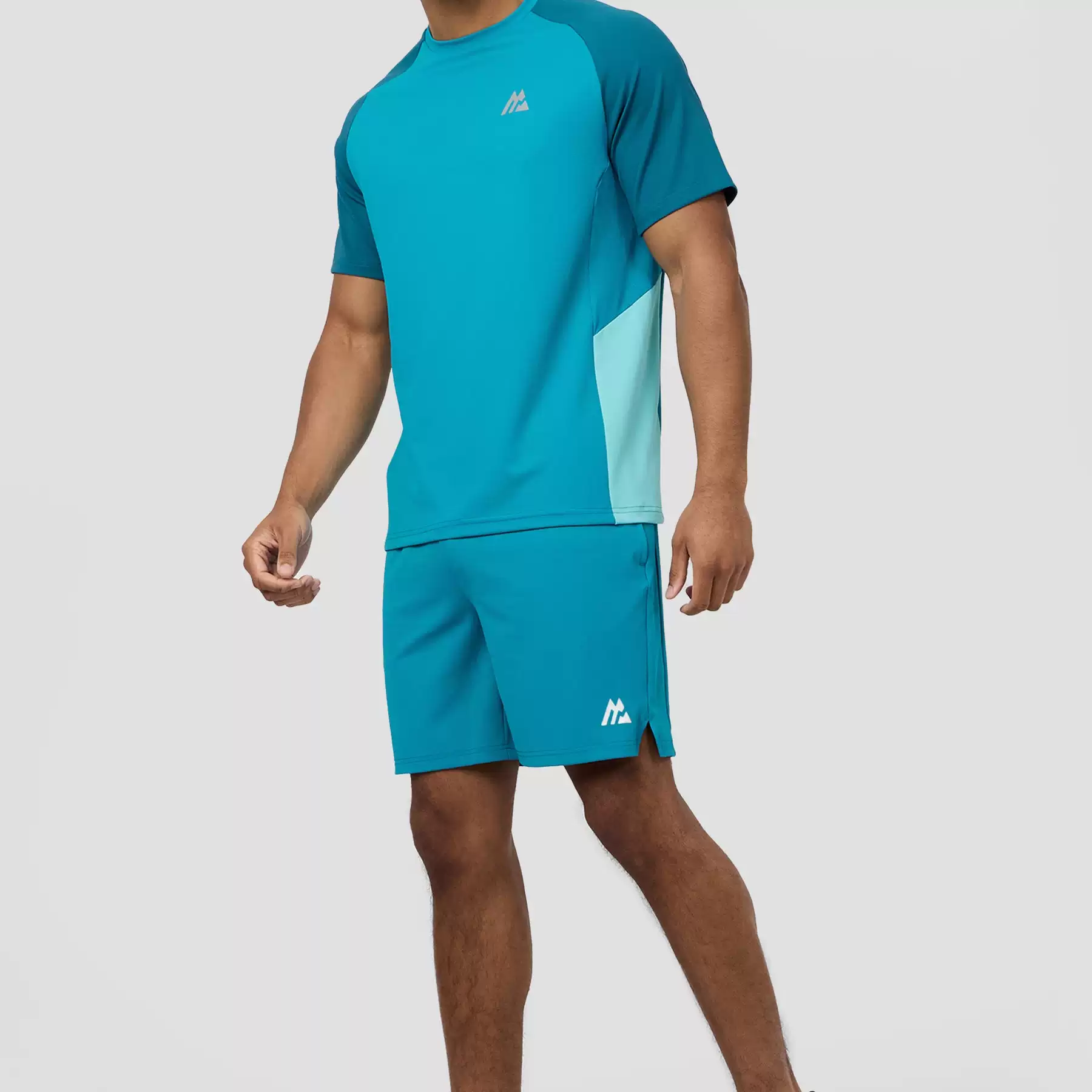 Yingdan Mtx Suit Sports Flex Men's Quick-Drying Breathable Short-Sleeved T-Shirt Blue Running Fitness Shorts