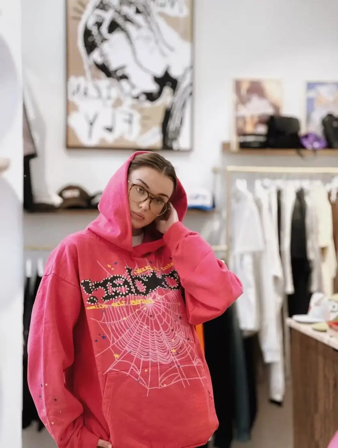 Cross-Border Sp5Der 555555 Hoodie American Trendy Brand Hooded Sweatshirt for Men Young Thug ins Jacket