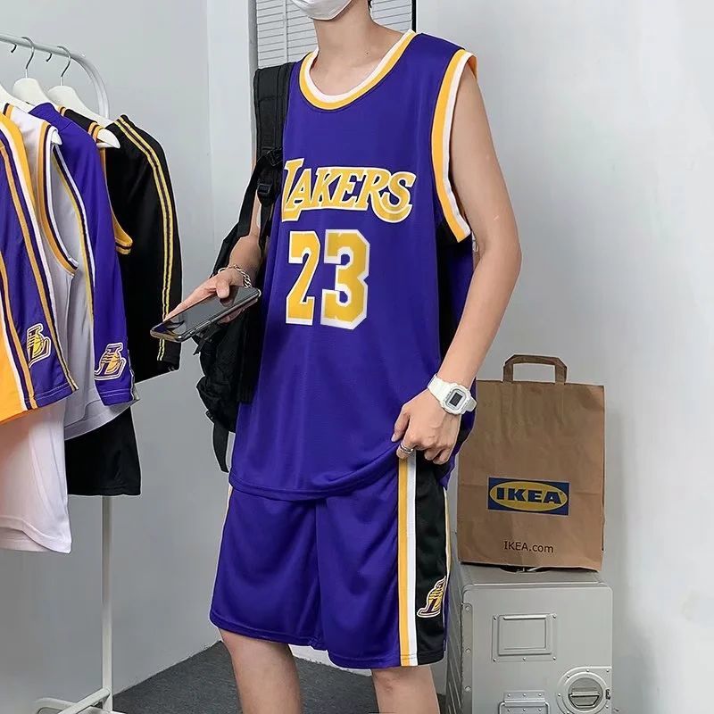 Basketball suit men's and women's class clothes street wear loose fb sportswear trendy Kobe James vest Jersey