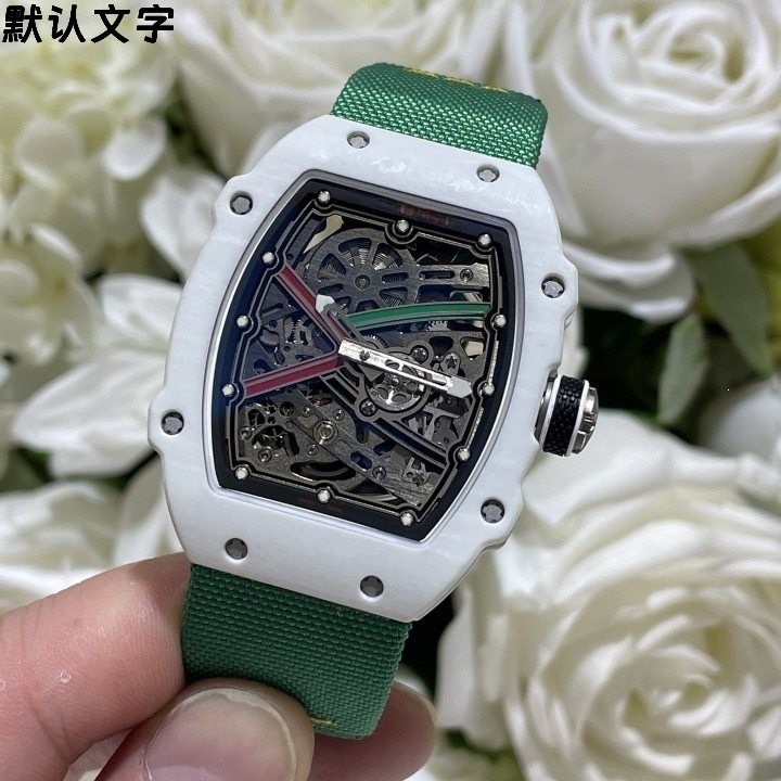 Richard Carbon Fiber Barrel-Shaped Mechanical Watch Men's High-End Watch Hollow Sports Rm67 Cross-Border Foreign Trade Wholesale Foto QC de 1688 na Qualit.ly