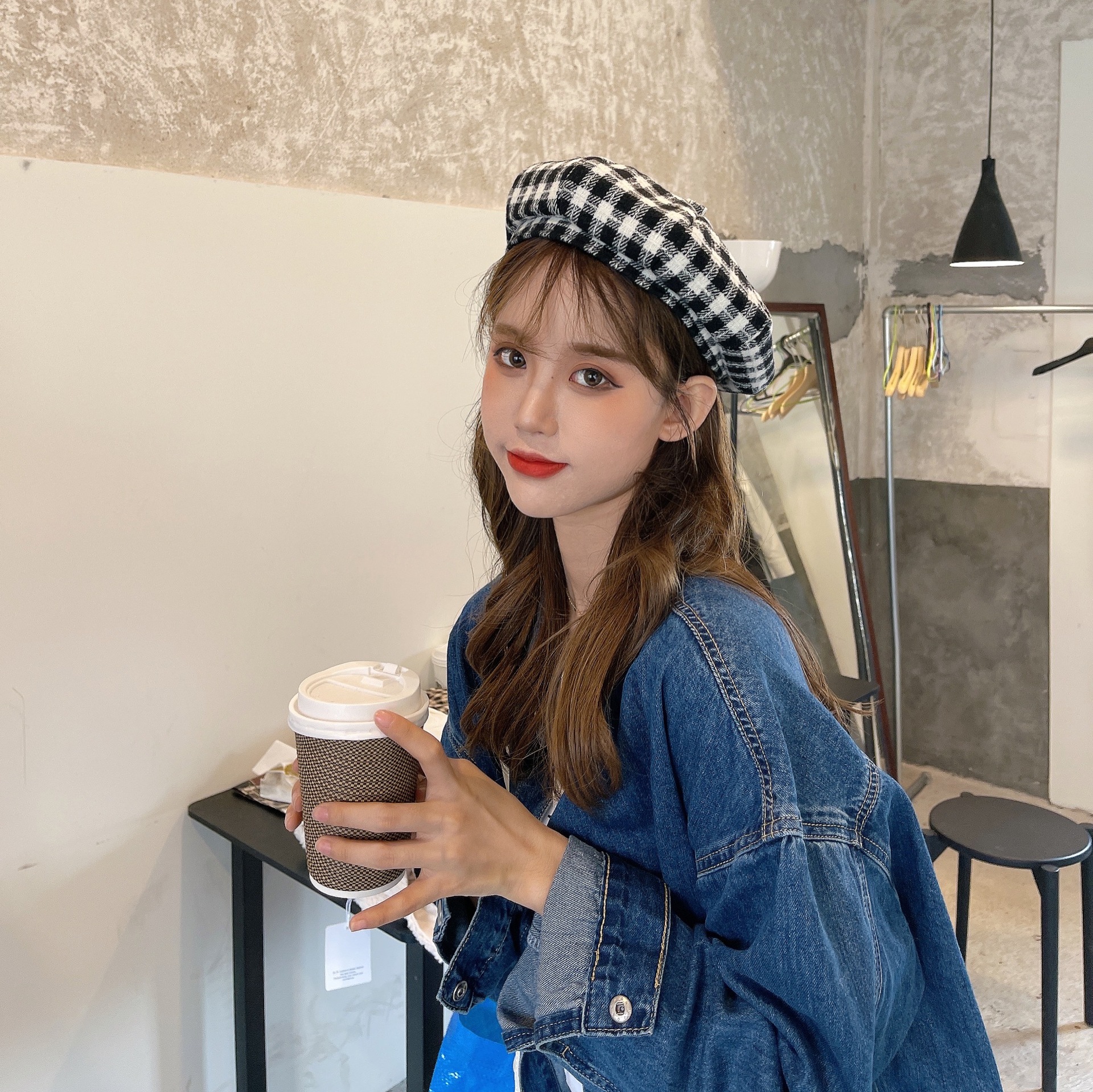 Japanese Style All-Match Face Showing Small Beret Children's Autumn and Summer Korean Style Retro Cotton Breathable Painter Cap Octagonal Bud Cap