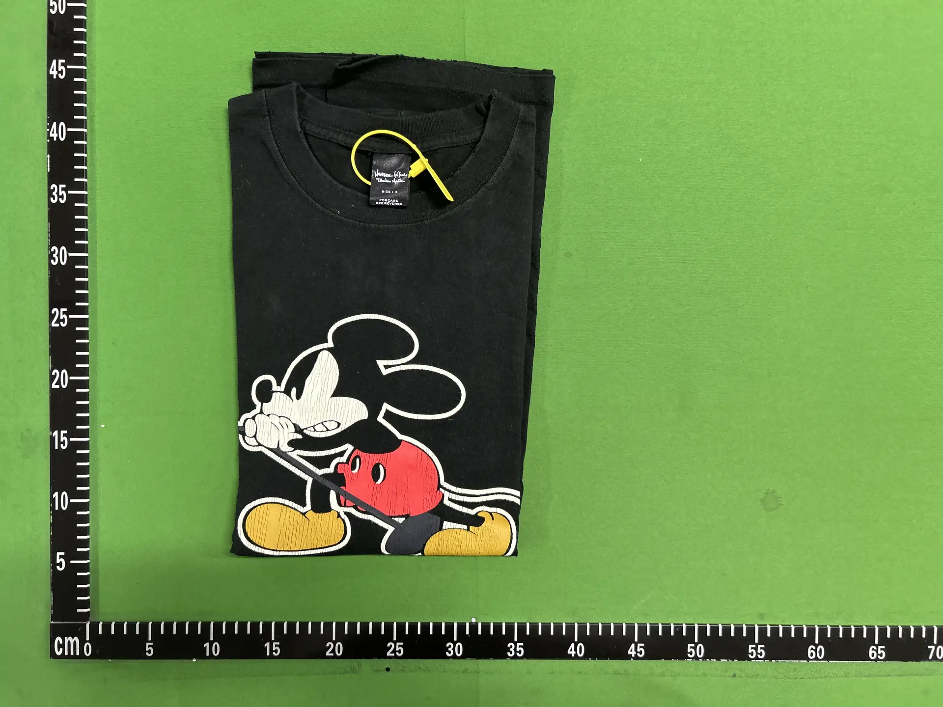 Number Nine Mickey Tee Vintage Loose Fit Washed and Distressed T-Shirt