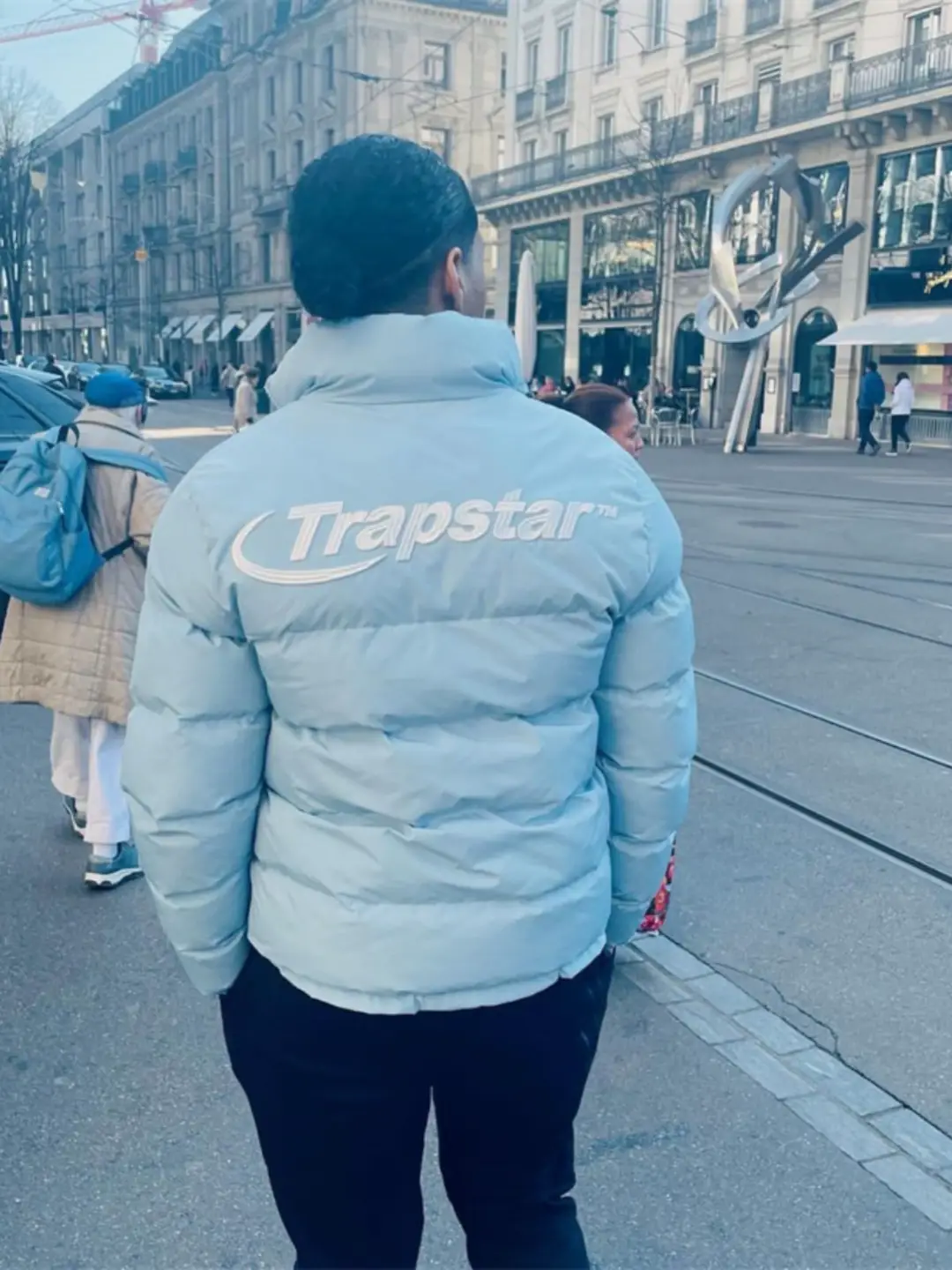 Trapstar Hyperdrive Puffer Jackrt Embroider Stand Collar down Jacket American Drill