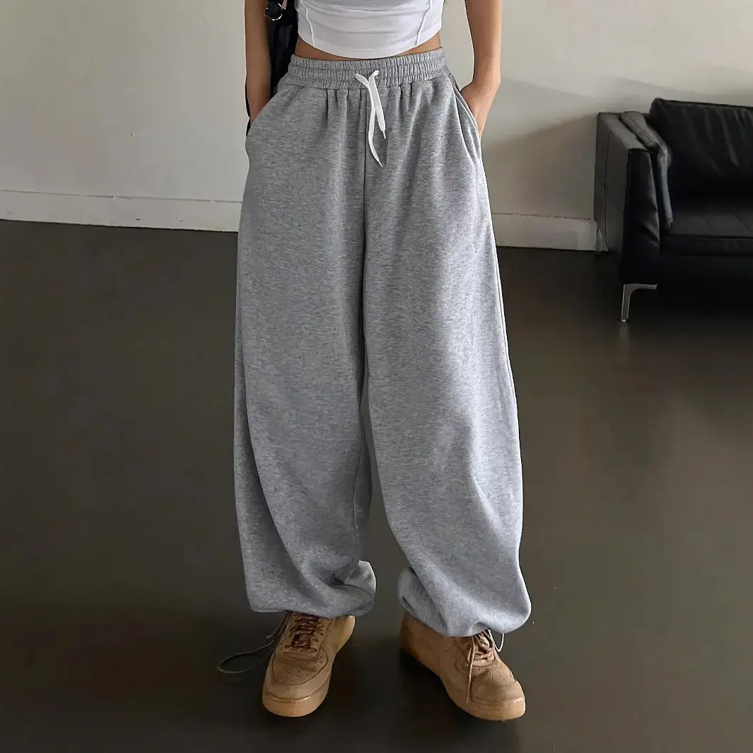 Women's Gray Baggy Sweatpants