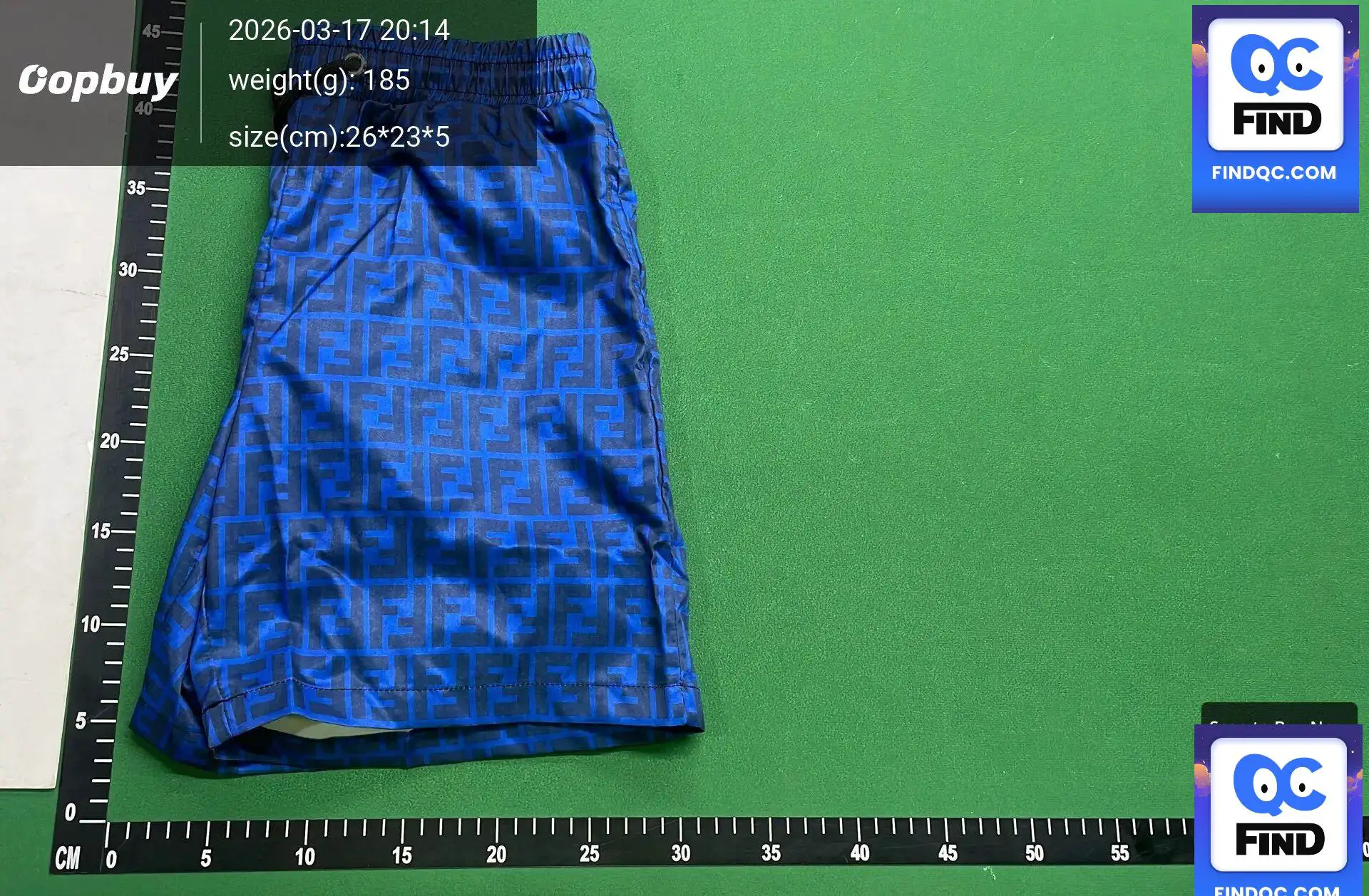 Fendi FF Jacquard Swim Shorts Blue