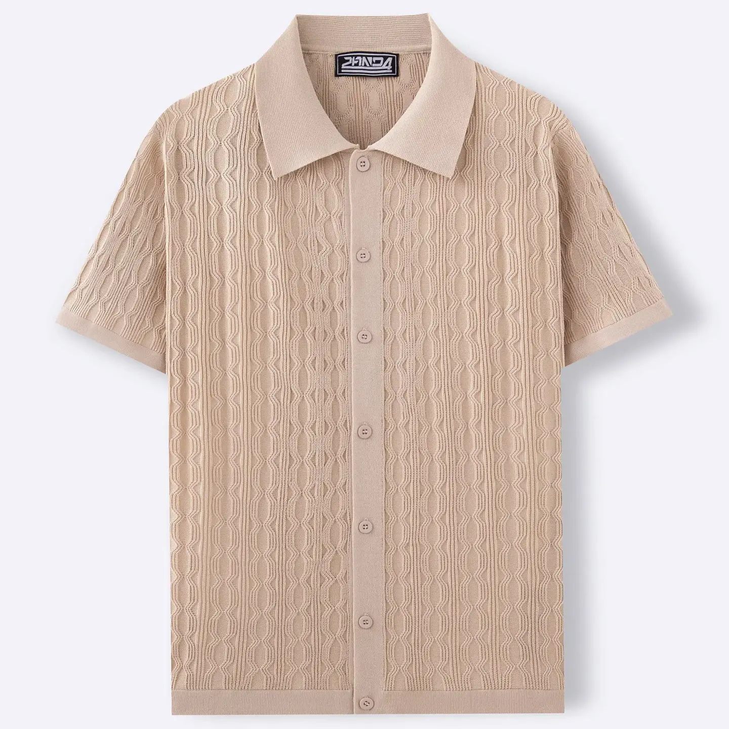 Summer Foreign Trade Short-sleeved Men's European and American Fashion Knitted Shirt Men's Casual Button Cardigan POLO Shirt SY0084
