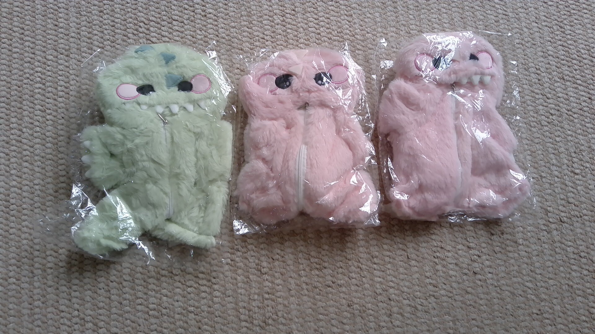 30cm Lena Medium Bear Doll Clothes Green Dinosaur Jumpsuit Pink Dinosaur Climbing Suit QC