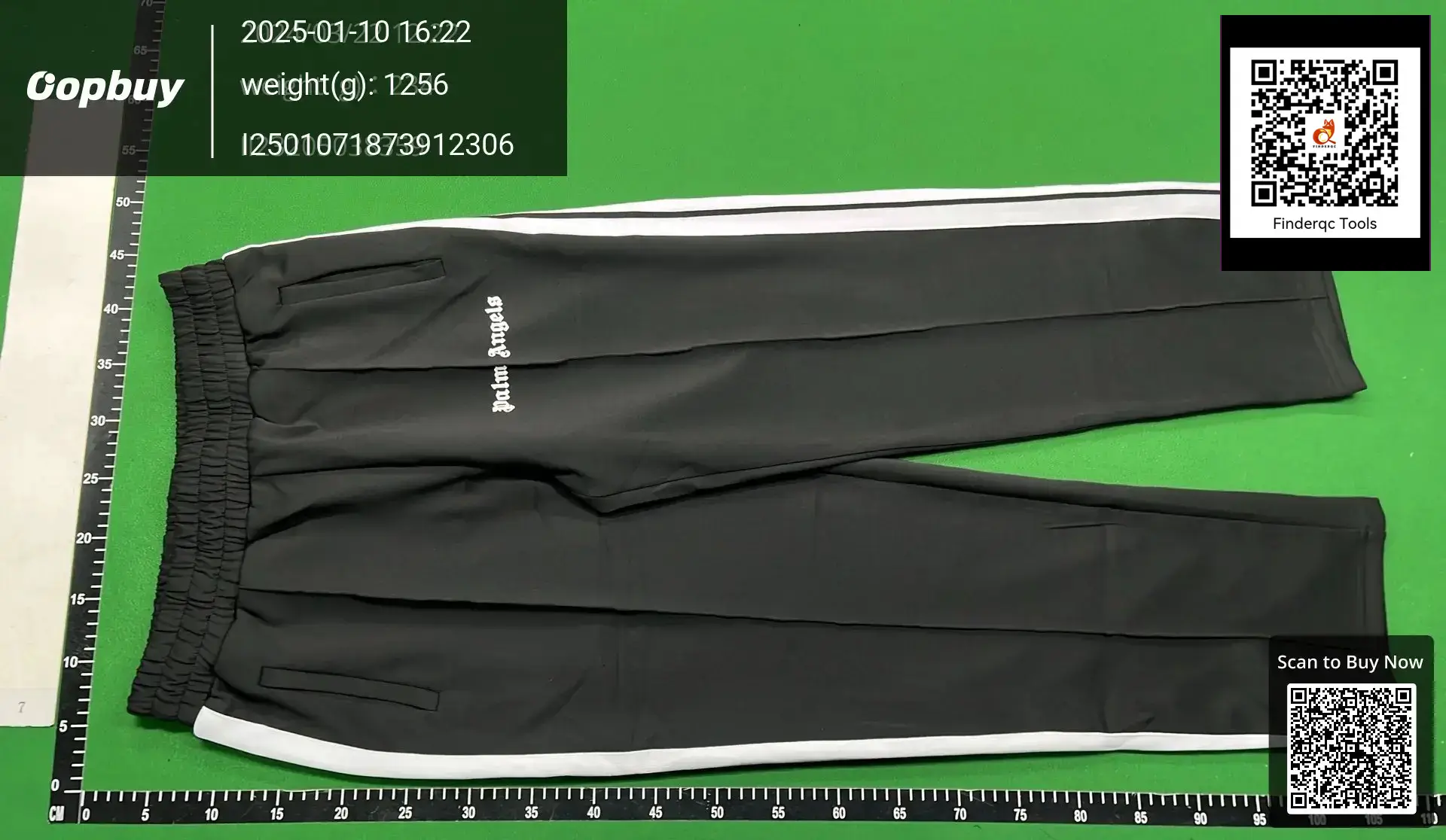 Palm Angels Black Striped Track Pants