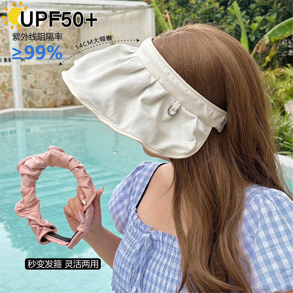 Fashion Joker Sunshade Hat Beach Shell Sunscreen Hat Girl Summer Anti-UV Riding Hat Big Hat Brim Wholesale