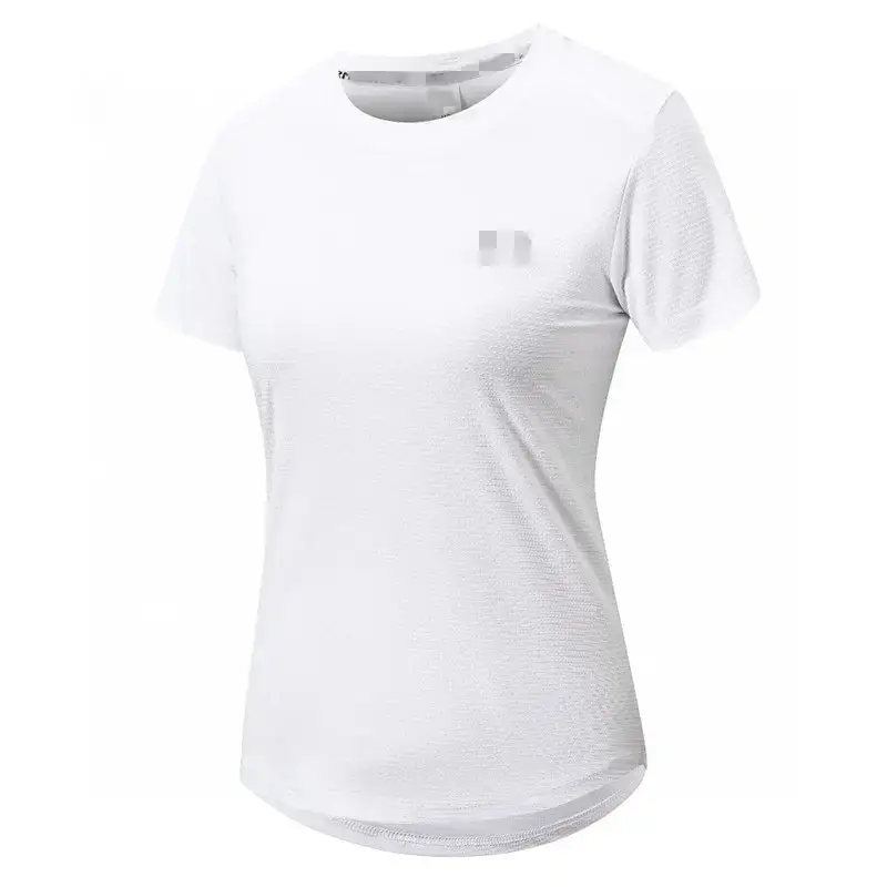 New Women's Quick-Drying T-Shirt Outdoor Sports Leisure Yoga Fitness Breathable Sweat-Absorbent Summer Ice-Sense Marathon Short-Sleeved