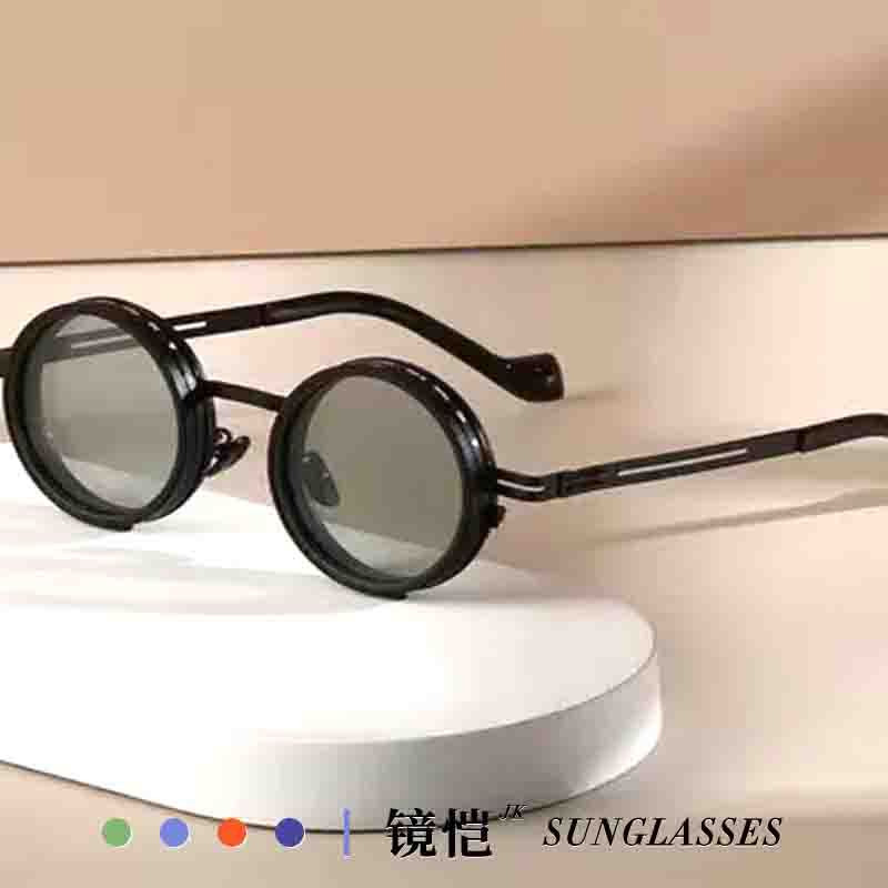 2026 New Round Frame Polarized Sunglasses for Men and Women, Day and Night Use, Color-Changing Sunglasses, Anti-Uv Driving Glasses
