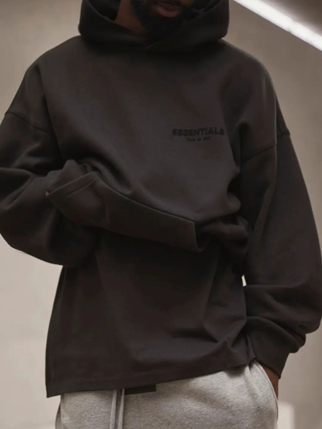 Fog Miki Essentials American Niche style Trendy Fall and winter Fleece-lined pure cotton Loose Hoodie Sweatshirt Men