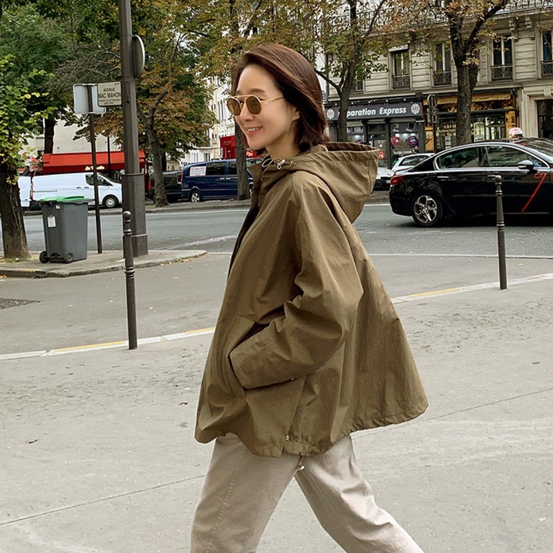 2024 spring new South Korea sun protection shirt versatile thin casual loose jacket coat women's long sleeve windbreaker ins