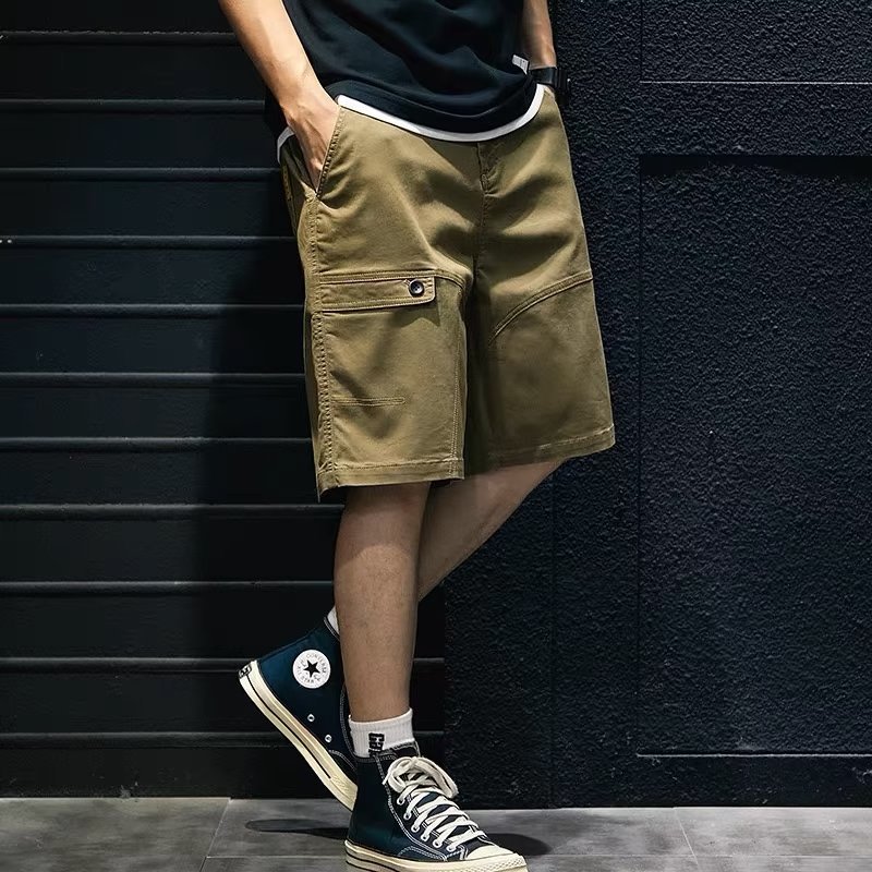 American Vintage Work Shorts Men's Trendy Brand Loose Large Size Pants Men's Summer Trendy Casual Pants Men's Pants