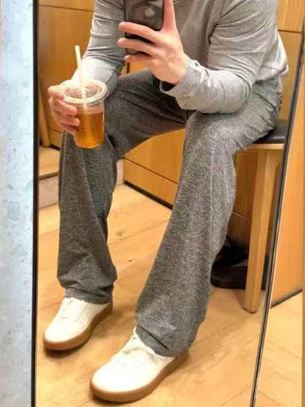 Clean Fit Seamless Casual Straight-Leg Sweatpants for Men, Suitable for All Seasons, Breathable and Cool, Suitable for Outdoor Sports