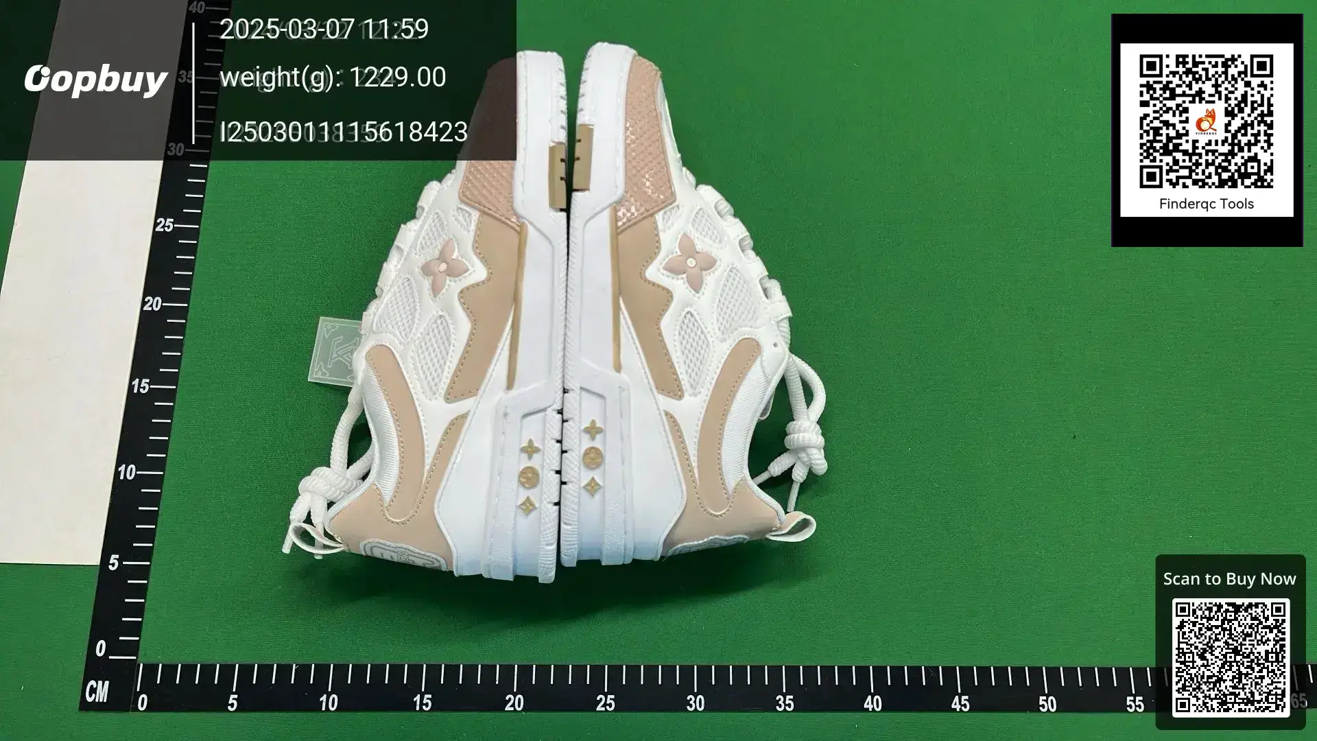 Louis Vuitton LV Trainer White Beige